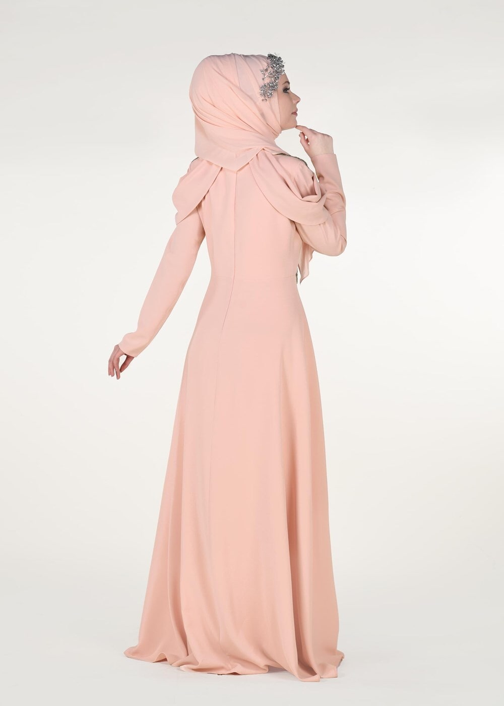 Vêtements hijab POUDRE Robe de Soirée T 3762