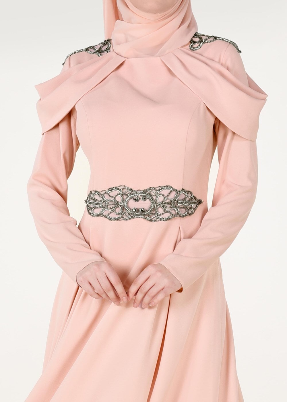 Vêtements hijab POUDRE Robe de Soirée T 3762