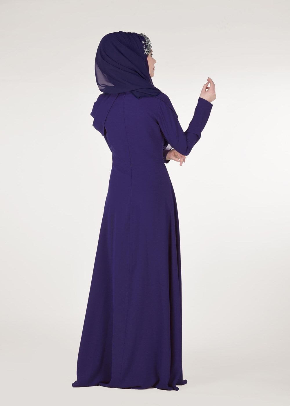 Vêtements hijab BLEU MARINE Robe de Soirée T 3762