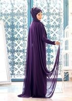 Vêtements hijab POURPRE Robe de Soirée T 4662 