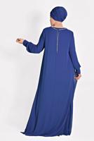 Tesettür giyim LACİVERT T 5323 New Multi Şifon 2&prime;li Elb. Abiye-Alv Fashion