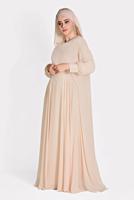 Tesettür giyim PUDRA T 5323 New Multi Şifon 2&prime;li Elb. Abiye-Alv Fashion