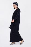 Tesettür giyim LACİVERT ALVİNA İKİLİ ABİYE ELBİSE T 5462
