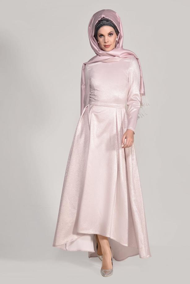 Vêtements hijab  SILVERY EVENING DRESS 5655  - TRENDTESETTÜR