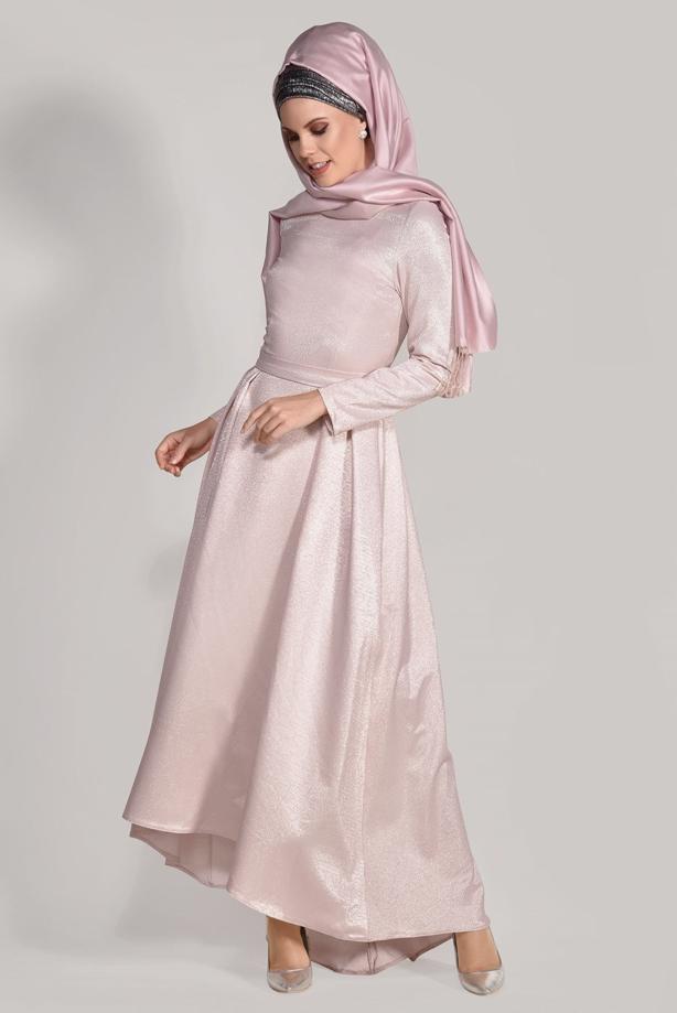 Vêtements hijab  SILVERY EVENING DRESS 5655  - TRENDTESETTÜR