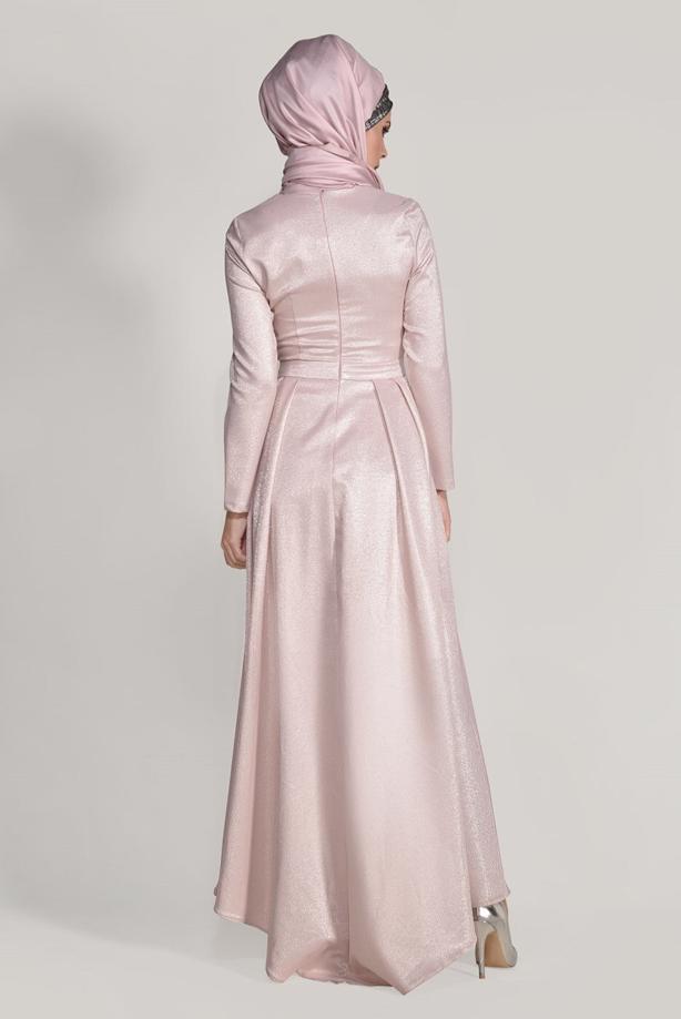 Vêtements hijab  SILVERY EVENING DRESS 5655  - TRENDTESETTÜR