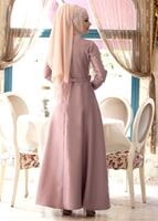 Vêtements hijab POUDRE ROBE DE SOIRÉE DÉTAILLÉE GUIPURE 7027