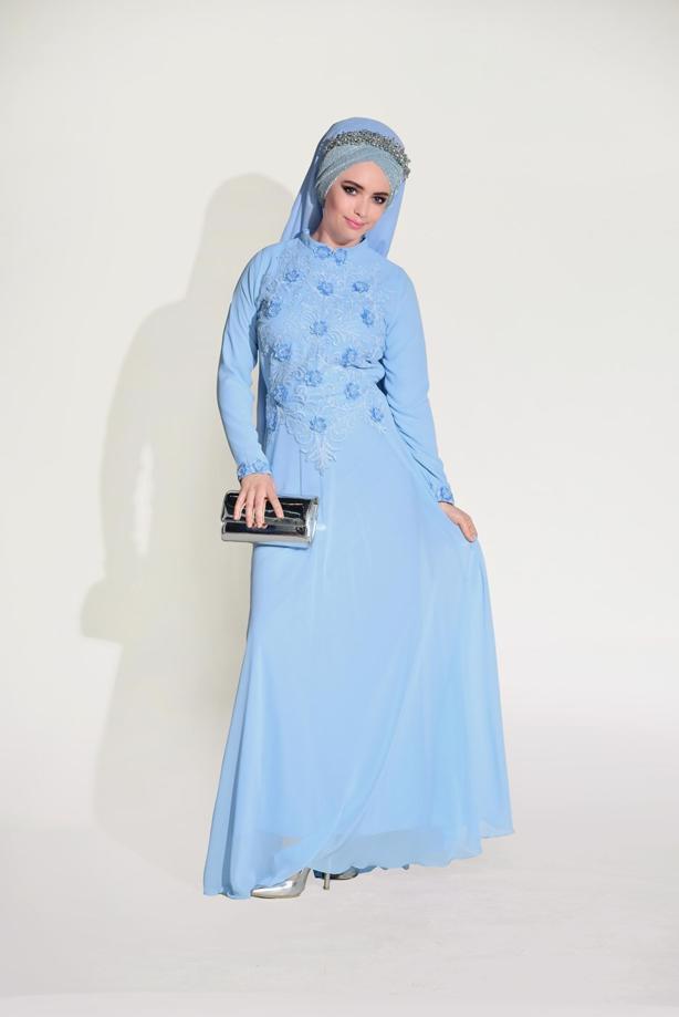 Vêtements hijab   LACE DETAILED EVENING DRESS 8714 - TRENDTESETTÜR
