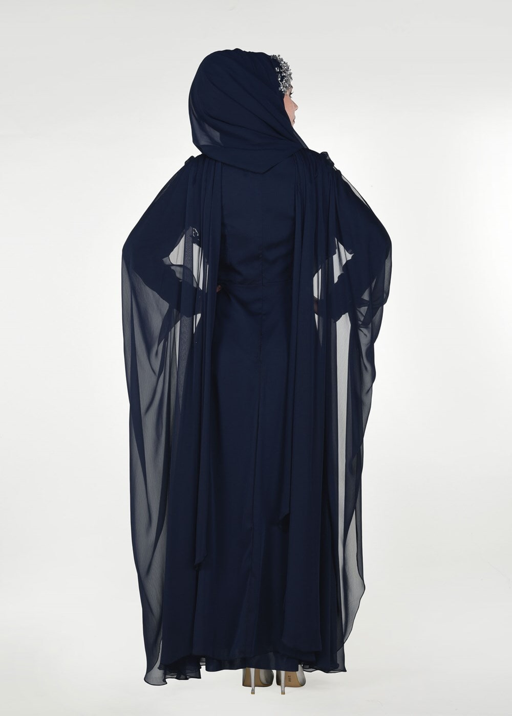 Vêtements hijab BLEU MARINE Robe de Soirée T 4881