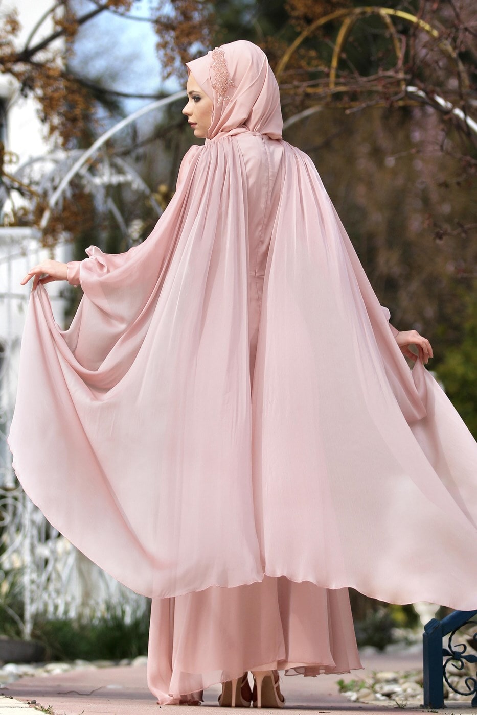 Vêtements hijab POUDRE Robe de Soirée T 4881