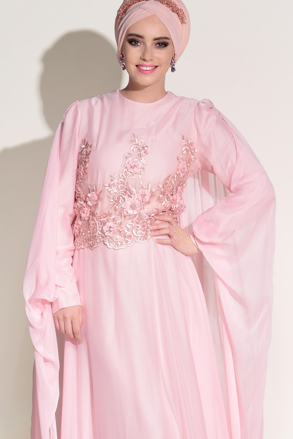 Vêtements hijab POUDRE Robe de Soirée T 4881