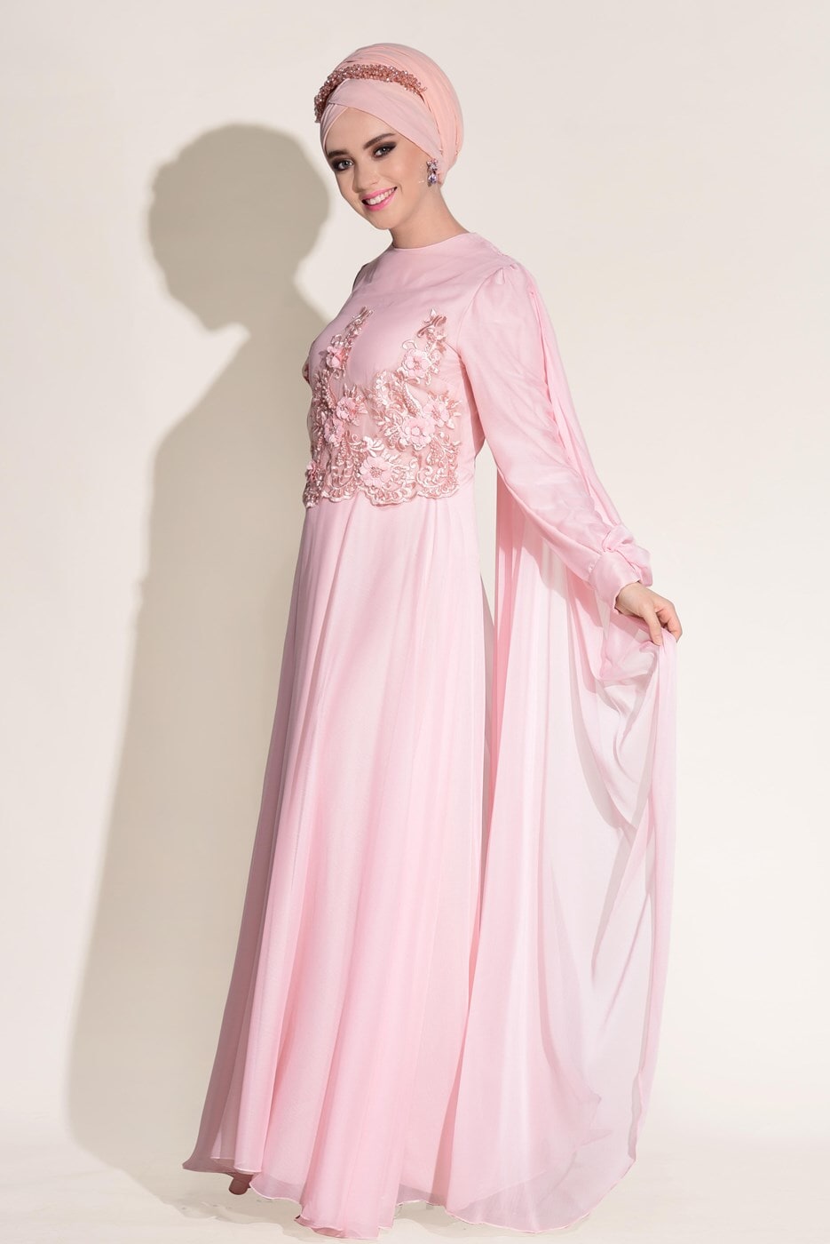 Vêtements hijab POUDRE Robe de Soirée T 4881