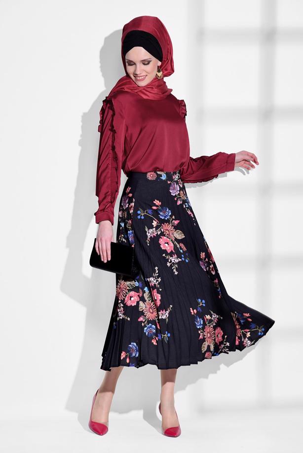 Hijab clothing  RUFFLE DETAILED BLOUSE 062310  - TRENDTESETTÜR