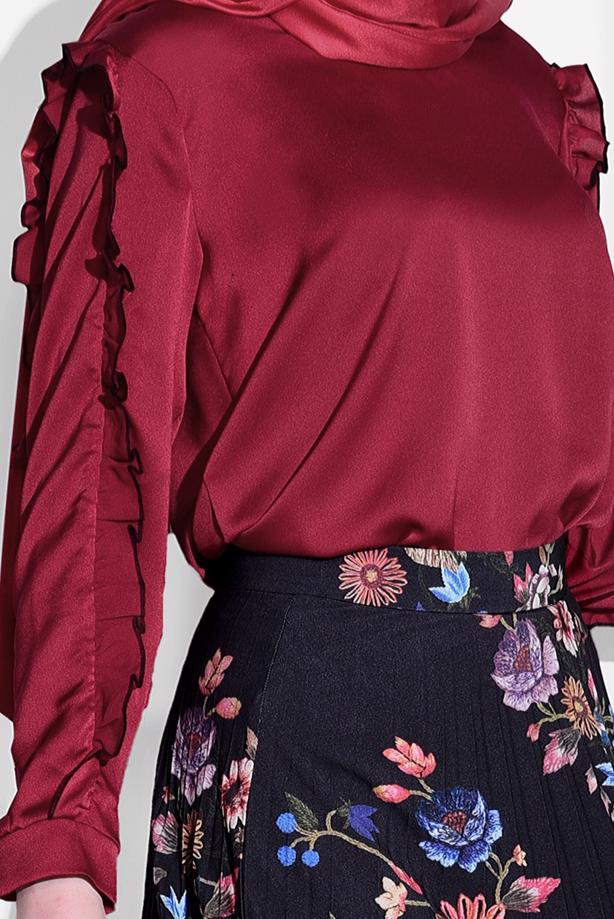 Hijab clothing  RUFFLE DETAILED BLOUSE 062310  - TRENDTESETTÜR