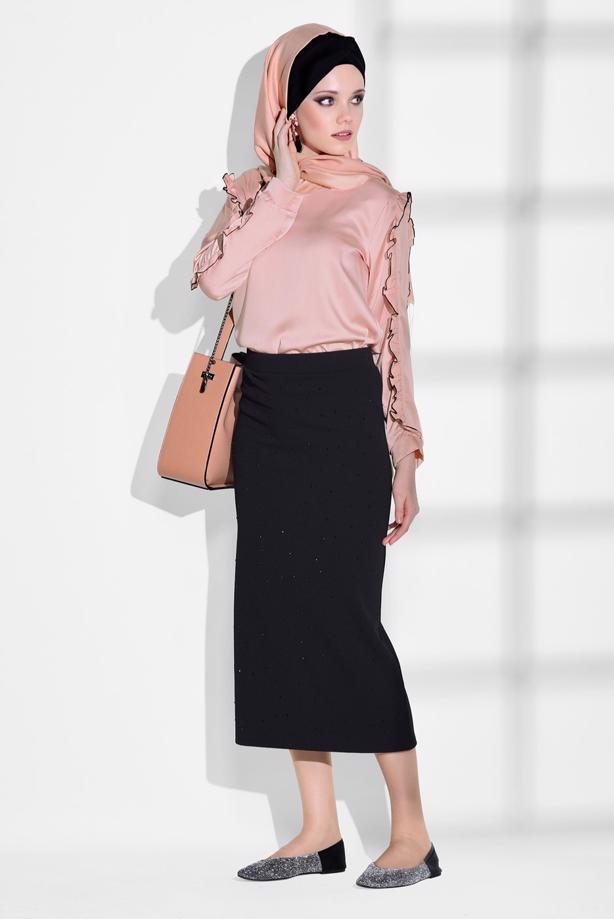 Vêtements hijab  RUFFLE DETAILED BLOUSE 062310  - TRENDTESETTÜR