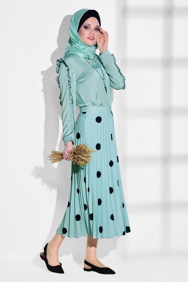 Tesettür giyim  FIRFIR DETAYLI BLUZ 062310  - TRENDTESETTÜR