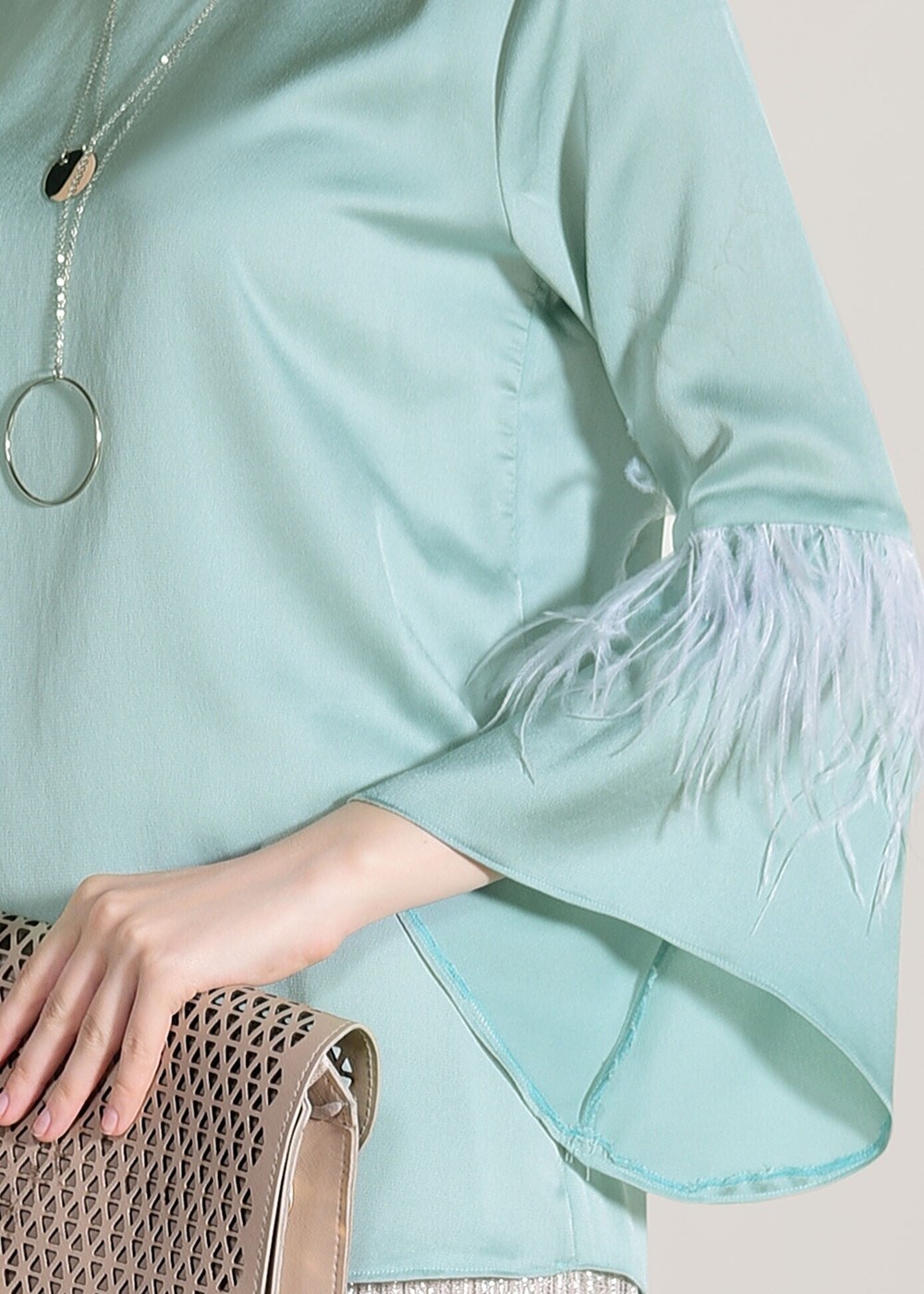 Hijab clothing GREEN BLOUSE 122310 