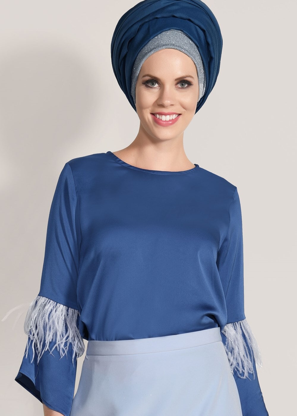 Vêtements hijab BLEU MARINE CHEMISIER 122310
