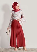 Tesettür giyim PUDRA TÜY DESENLİ BLUZ 561310 