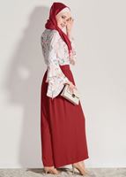 Tesettür giyim PUDRA TÜY DESENLİ BLUZ 561310 