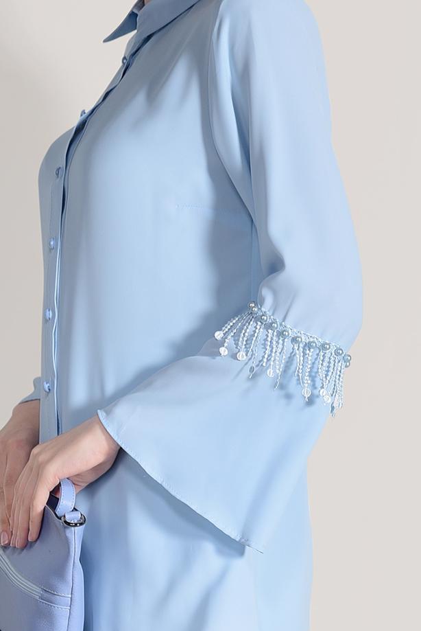 Vêtements hijab   PEARL DETAILED BLOUSE 665080 - TRENDTESETTÜR