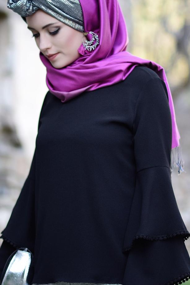 Vêtements hijab  HANGING SLEEVE BLOUSE 66131  - TRENDTESETTÜR