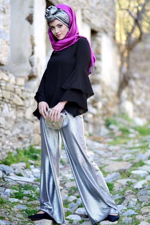 Vêtements hijab  HANGING SLEEVE BLOUSE 66131  - TRENDTESETTÜR