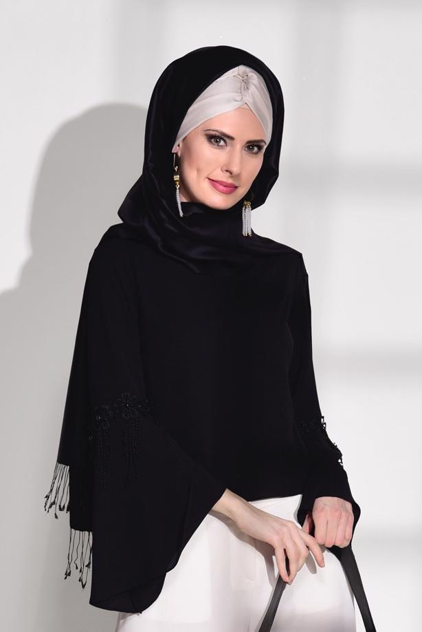 Vêtements hijab  GUIPURE DETAIL BLOUSE 67508  - TRENDTESETTÜR