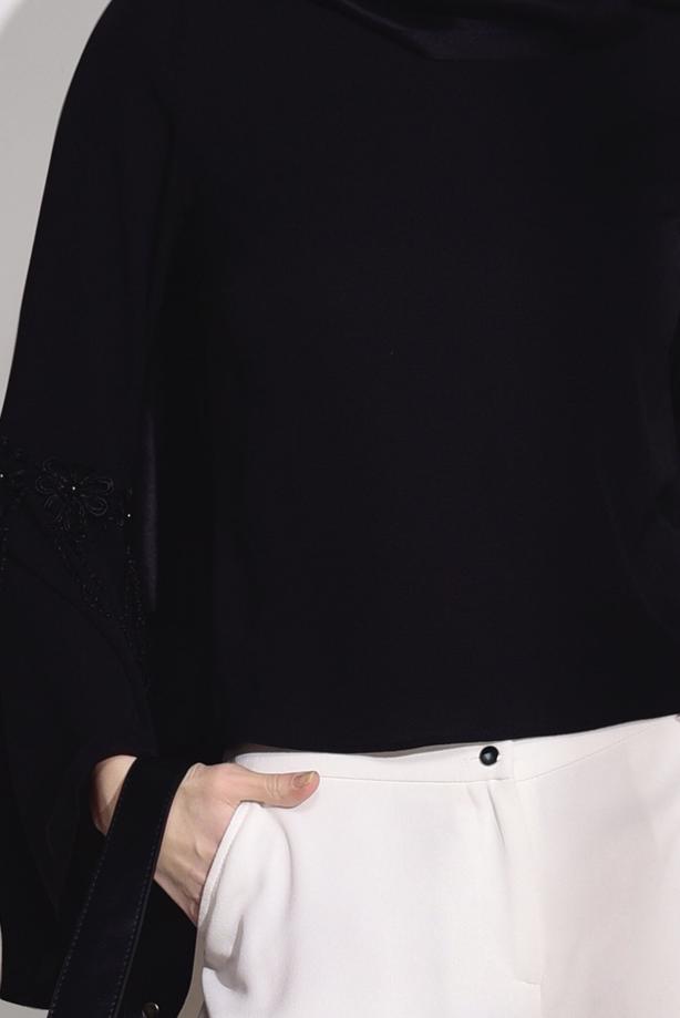Vêtements hijab  GUIPURE DETAIL BLOUSE 67508  - TRENDTESETTÜR