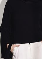 Vêtements hijab NOIR CHEMISIER DÉTAIL GUIPURE 67508