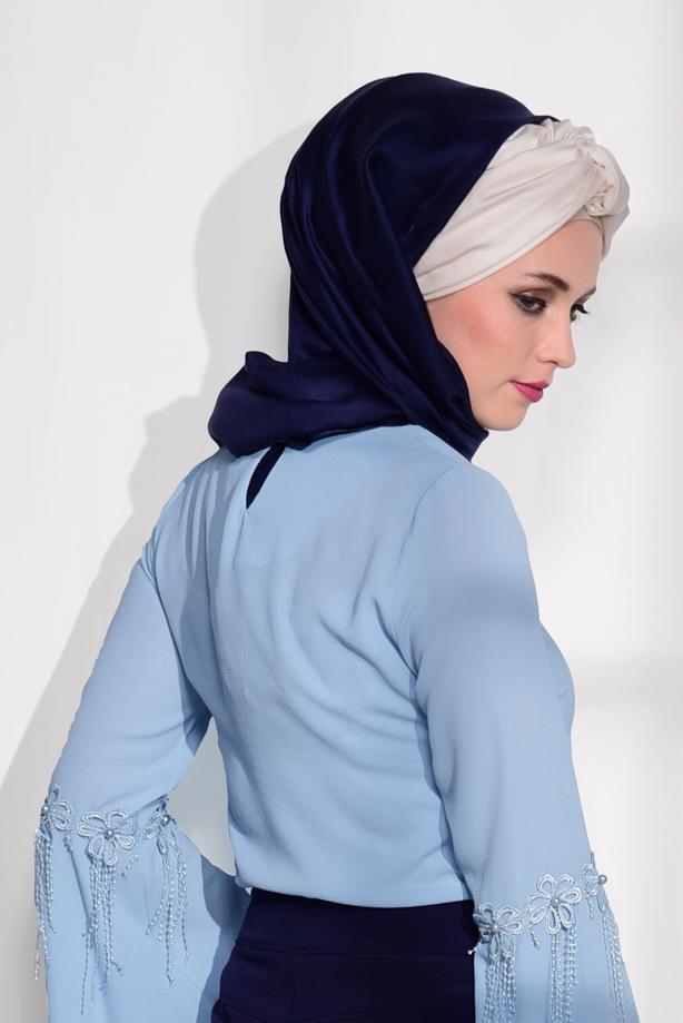 Hijab clothing  GUIPURE DETAIL BLOUSE 67508  - TRENDTESETTÜR