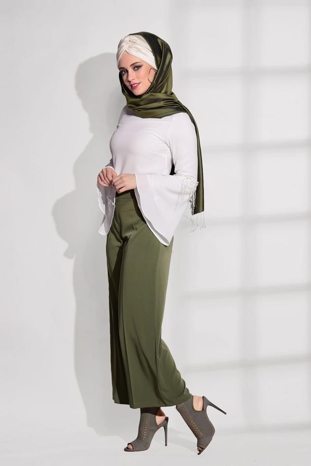 Hijab clothing  GUIPURE DETAIL BLOUSE 67508  - TRENDTESETTÜR