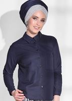 Hijab clothing NAVY BLUE BLOUSE 0135 