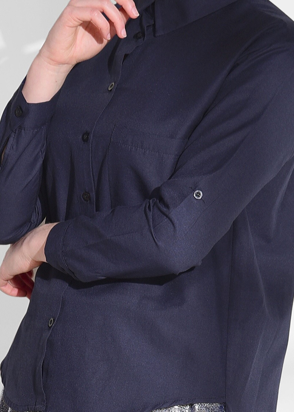 Vêtements hijab BLEU MARINE CHEMISIER 0135