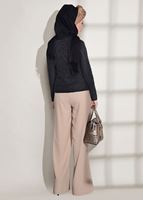 Vêtements hijab NOIR BLOUSE DÉTAILLÉE FERMETURE ÉCLAIR 612