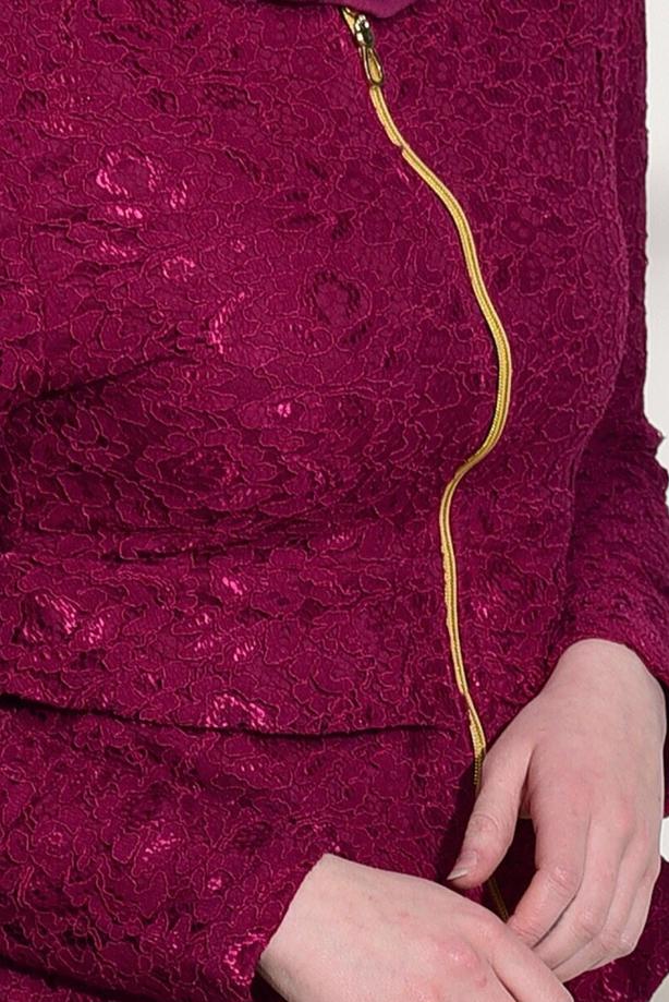 Vêtements hijab  GUIPURED ZIPPER DETAIL BLOUSE 612  - TRENDTESETTÜR