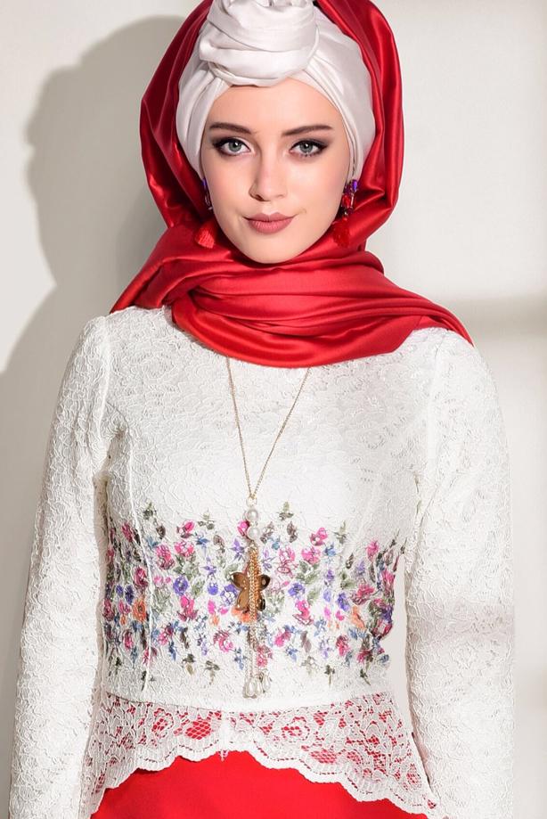 Vêtements hijab  GUIPURED BLOUSE 909  - TRENDTESETTÜR