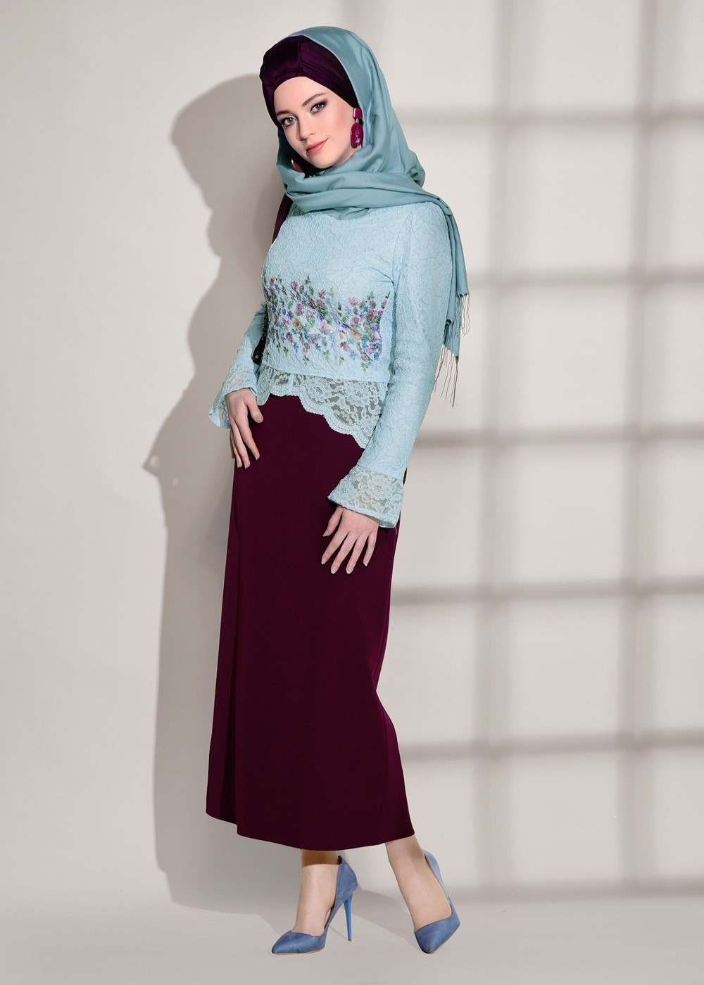 Vêtements hijab BLEU CHEMISIER GUPP 909