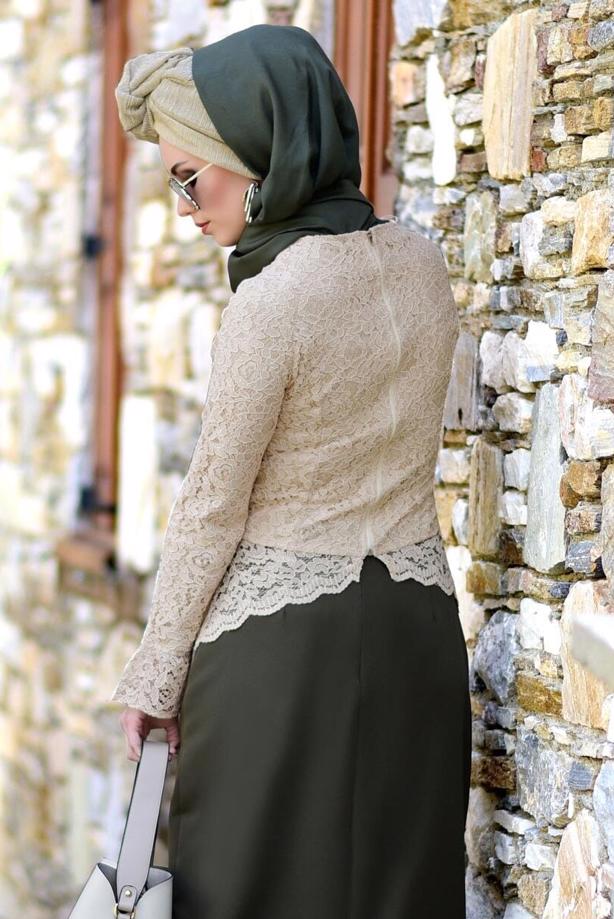 Vêtements hijab  GUIPURED BLOUSE 909  - TRENDTESETTÜR
