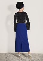 Tesettür giyim SİYAH T 1198 Mısra- Pilise Detaylı Bluz