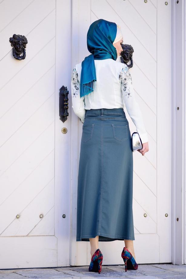 Tesettür giyim  ÇİÇEK DESENLİ BLUZ 1506  - TRENDTESETTÜR