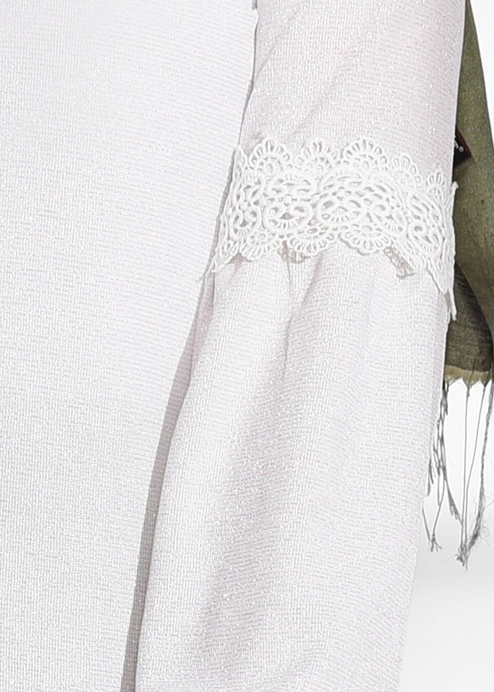 Tesettür giyim BEJ GÜPÜR DETAYLI SİMLİ BLUZ 3208 