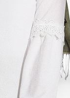 Tesettür giyim BEJ GÜPÜR DETAYLI SİMLİ BLUZ 3208 