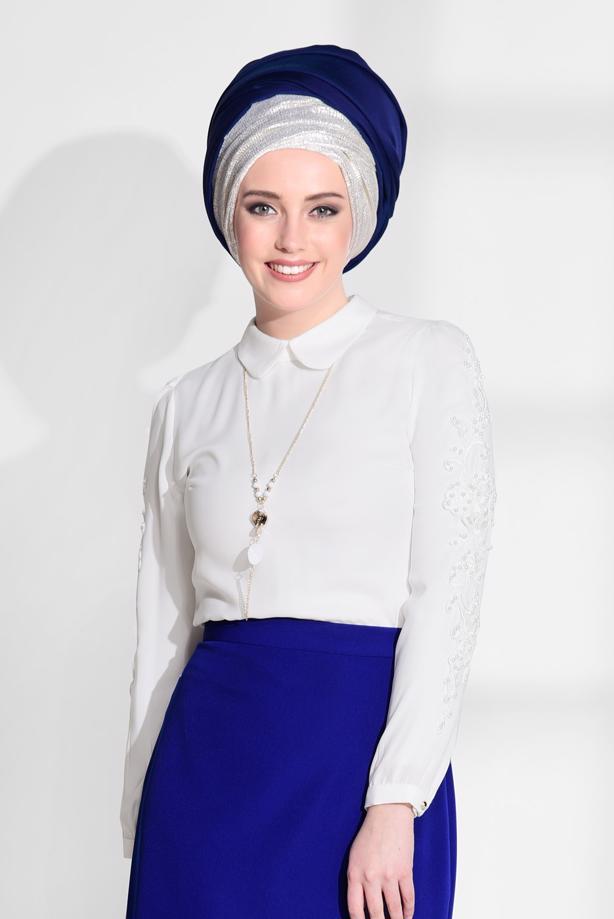 Tesettür giyim  BEBE YAKA BLUZ 3308  - TRENDTESETTÜR