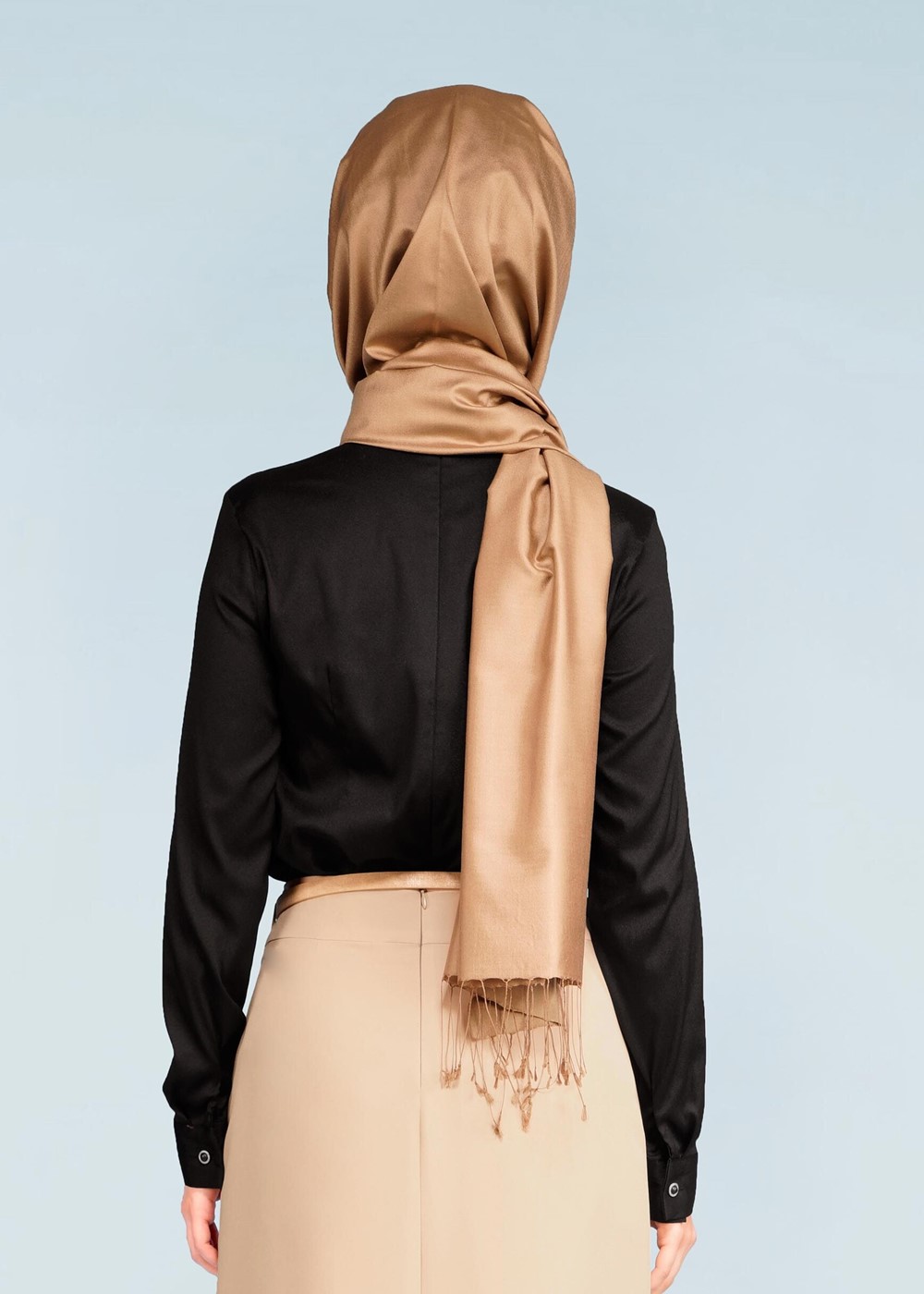 Tesettür giyim SİYAH TAŞLI DÜĞME DETAYLI BLUZ 4191 