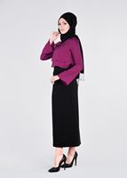 Vêtements hijab POURPRE BLOUSE DÉTAILLÉE DE BRODERIE 4416