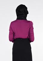 Vêtements hijab POURPRE BLOUSE DÉTAILLÉE DE BRODERIE 4416