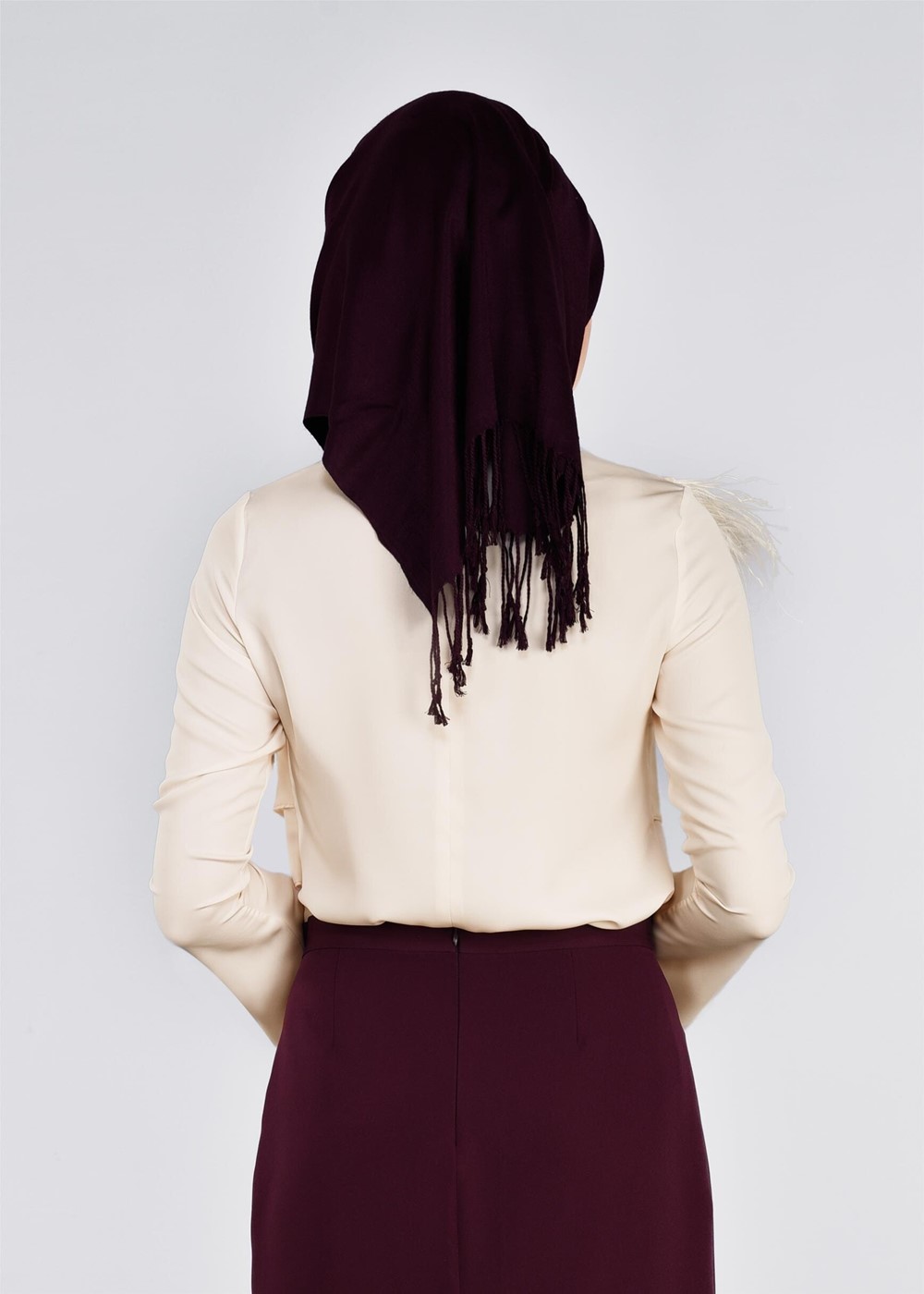 Tesettür giyim BEJ NAKIŞ DETAYLI BLUZ 4416 