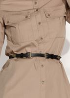 Tesettür giyim KAHVE ZIMBA DETAYLI SPOR BLUZ 4424