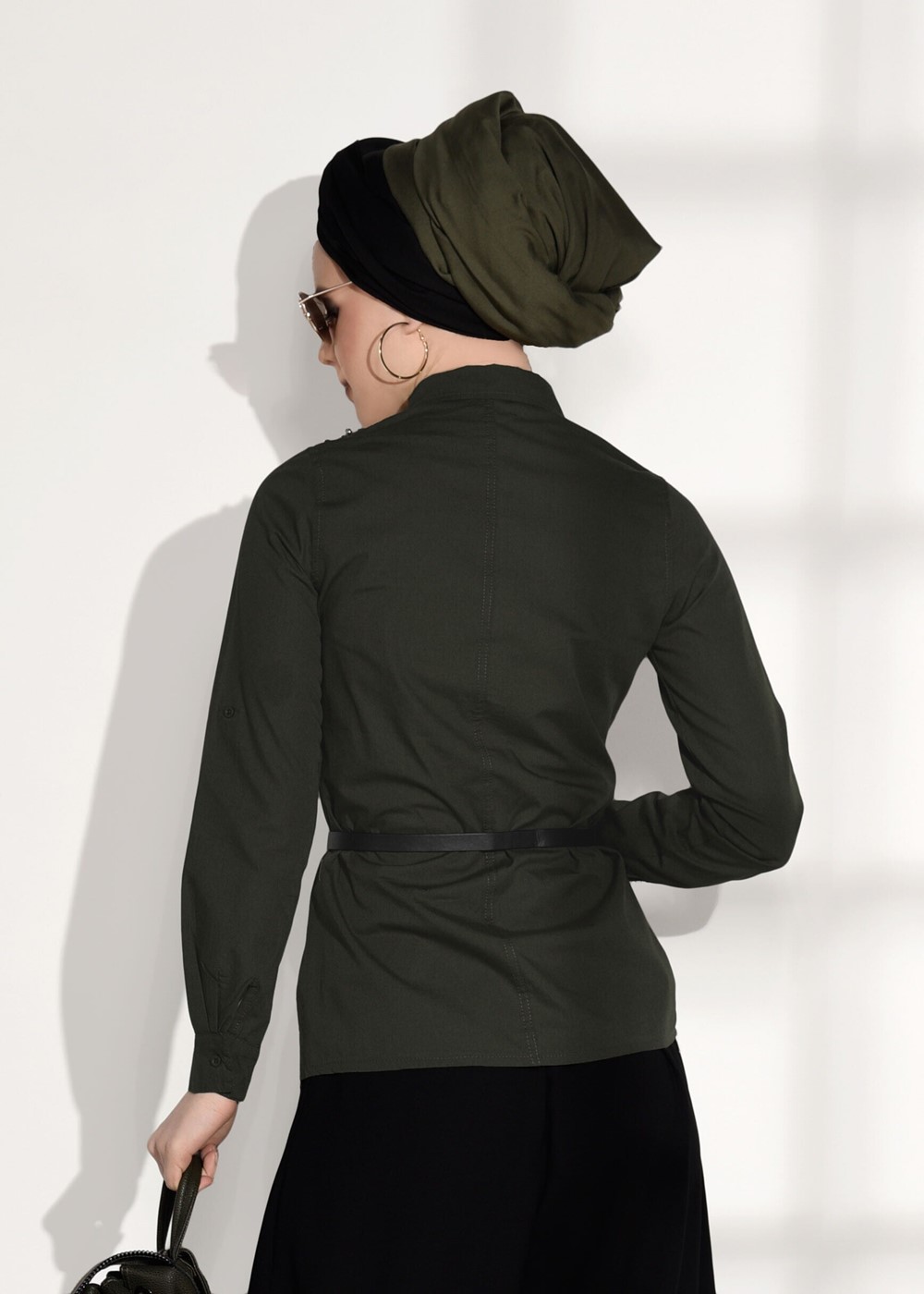 Vêtements hijab KAKI CHEMISIER SPORT 4424